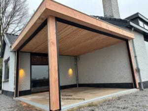 overkapping op maat onderzijde afgewerkt